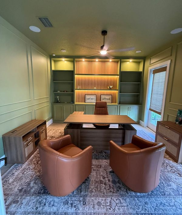 Custom office built-ins by SPM Home Renovation