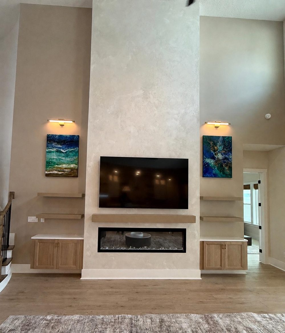 Custom wall design by SPM Home Renovation